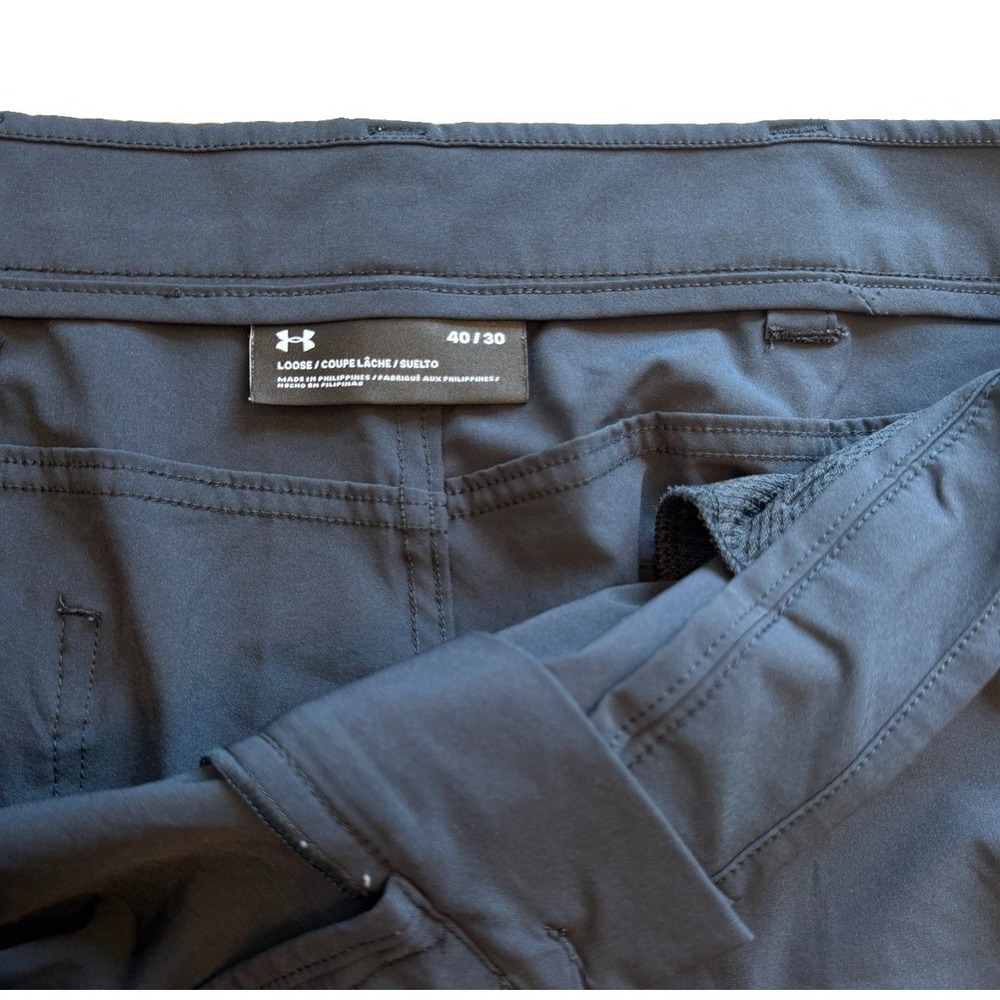 Under Armour Pants Mens 40x30 Black Chino Golf Lightweight Performance Outdoor - Picture 4 of 8